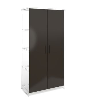 Врата RFG RV2 Chicago, 380 х 18 х 1540 mm, ПДЧ 18 mm, тъмносива, 2 броя в комплект