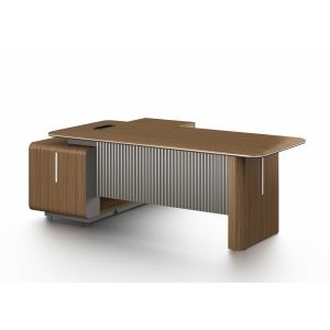 Бюро RFG Parma, 2200 х 1850 х 760 mm, ПДЧ 50 mm, орех и перлен графит