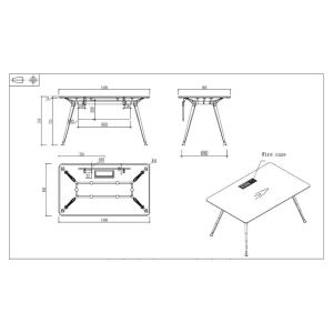 Бюро RFG Paris, 1400 х 800 х 750 mm, ПДЧ 25 mm, орех и светлосиво