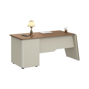 Бюро RFG Elmaz, с контейнер, 1800 х 800 х 760 mm, ПДЧ 40 mm, австралийски дъб и сиво