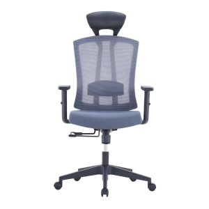 Ергономичен офис стол RFG Primo HB, дамаска и меш, до 130 kg, сив