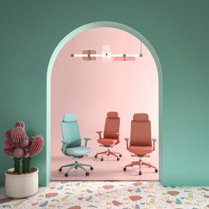 Ергономичен стол RFG Style HB, дамаска, до 130 kg, мента