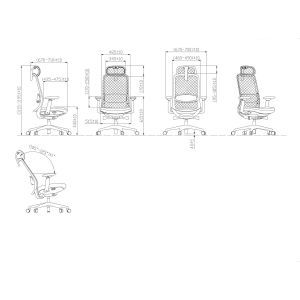 Ергономичен стол RFG Style HB, дамаска, до 130 kg, корал