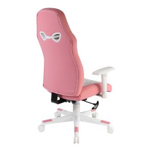 Геймърски стол RFG Amaze, екокожа, полиамидна основа, до 130 kg, розово-бял