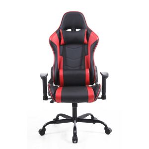 Геймърски стол RFG Bake, екокожа, метална основа, до 130 kg, черно-червен