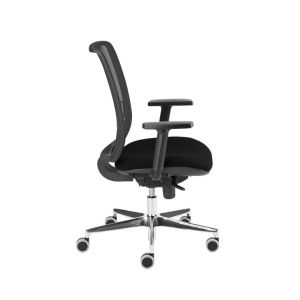 Ергономичен стол MJ Ada Black, работен, метална основа, черен, сглобена мостра