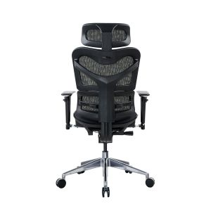 Ергономичен стол RFG TECH@GAMES, Multi-function механизъм, до 250 kg, черна седалка, черна облегалка