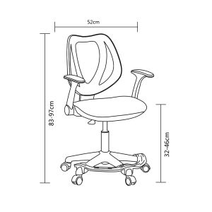 Детски стол RFG Sweety White, меш, до 100 kg, син
