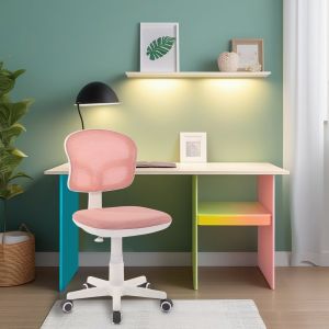 Детски стол RFG Honey White, меш, до 100 kg, розов