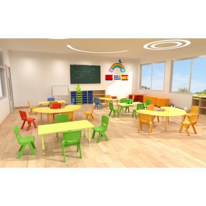 Детски стол RFG Chico, пластмасов, с облегалка, 41 х 35 х 62 cm, зелен