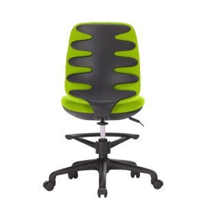 Детски стол RFG Candy Foot Black, дамаска, зелена седалка, зелена облегалка