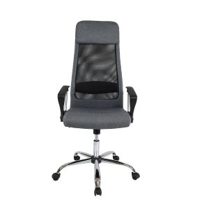 Директорски стол Roby, дамаска и меш, Tilt механизъм, до 130 kg, сив