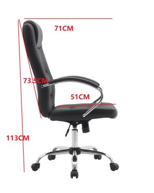 Директорски стол Slash, екокожа, Tilt механизъм, до 160 kg, кафяв