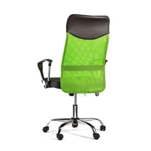 Директорски стол Monti HB, текстил, екокожа и меш, Tilt механизъм, до 120 kg, черна седалка, зелена облегалка