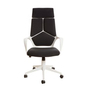 Директорски стол Force White, текстил, Tilt механизъм, до 120 kg, черен