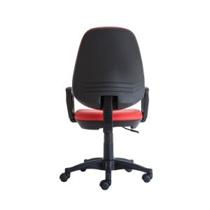 Ергономичен стол RFG Presto Black, екокожа, до 130 kg, червен