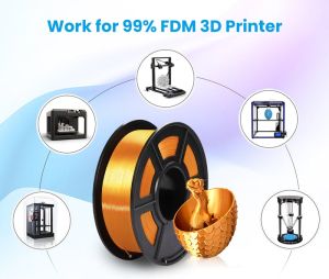 Филамент за 3D принтер Silk, PLA+, 1.75 mm, 1 kg, бронз