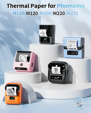 Phomemo Етикети за термопринтер XP4060, на ролка, бели, 4 х 6 cm, 130 етикета