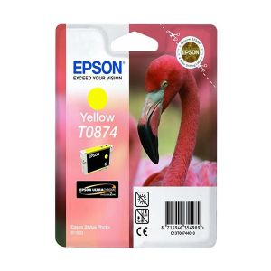 Оригинален патрон Epson T0874, Stylus Photo R1900, 11.4 ml, Yellow