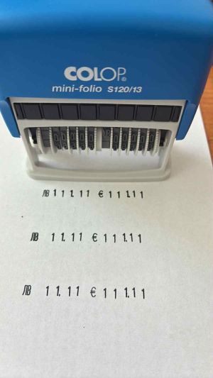 Colop Печат S120/13, лева и евро, черен