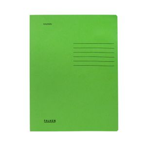 Falken Папка, картонена, с машинка, зелена