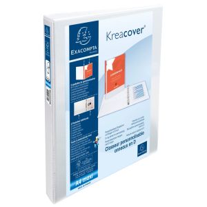 Exacompta Папка Kreacover, А4, с 2 ринга, 3 джоба, PP, 47 mm, бяла