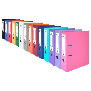 Office 1 Класьор, 8 cm, PP, с метален кант, бял