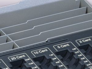 Durable Монетник Uroboard, в евро, XL, пластмасов, сив