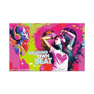 Herma Подложка за бюро Music Girl, двустранна, 55 х 35 cm, музикално момиче