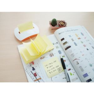 Stick'n Самозалепващи се листчета Zig-Zag, 76 x 76 mm, пастелни, жълти, 100 листа