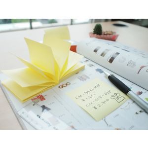 Stick'n Самозалепващи се листчета Zig-Zag, 76 x 76 mm, пастелни, жълти, 100 листа