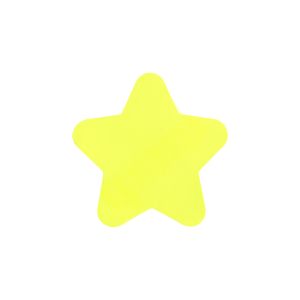 Stick'n Самозалепващи се листчета Звезда, неонови, жълти, 50 листа