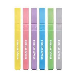 Eberhard Faber Маркери Slim, скосен връх, в пастелни цветове, 6 броя