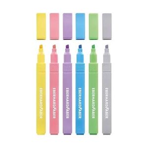 Eberhard Faber Маркери Slim, скосен връх, в пастелни цветове, 6 броя