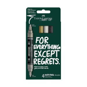 Faber-Castell Акрилен маркер Multimark Classics, 4 цвята