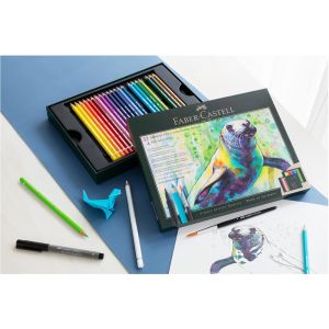 Faber-Castell Комплект цветни моливи Albrecht Durer и тънкописци Pitt Artist Pen, 37 части