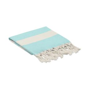 More Than Gifts Плажна кърпа Agoura, рециклиран памук, 150 х 75 cm, тюркоаз