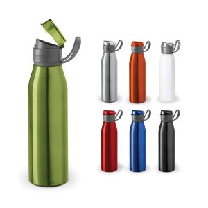 Hi!dea Бутилка Korver, спортна, метална, 650 ml, черна