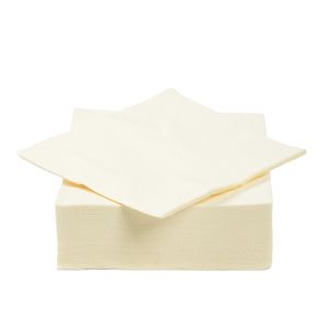 Салфетки, целулоза, двупластови, 1/4 сгъвка, 33 х 33 cm, цвят шампанско, 400 броя