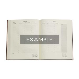 Paperblanks Планер Safavid Indigo, Midi, вертикален, твърда корица, 80 листа, за 2025 година