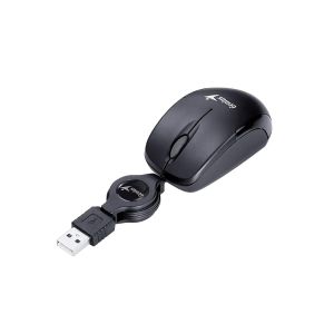 Мишка Genius Micro Traveler, с кабел, USB Type-A, 3 бутона, черна