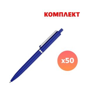 Химикалка Pengo, пластмасова, синя, с пълноцветен печат, 50 броя