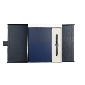 Office 1 Комплект тефтер и химикалка Matrix Neo, в кутия, син