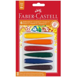 Faber-Castell Пастели Finger, 6 цвята, за деца над 4 години