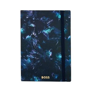 Hugo Boss Тефтер Tie-Dye Flower, A5, на редове, тъмносин