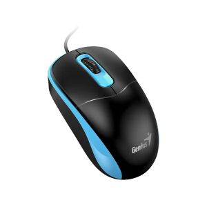 Мишка Genius DX-111, с кабел, USB Type-A, 3 бутона, синя