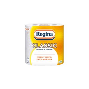 Кухненска ролка Regina Classic, двупластова, целулоза, 2 броя, 48 къса, 10.6 m