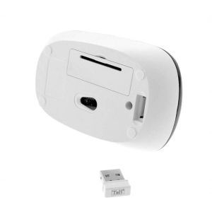 Mишка TNB Candy New, безжична, USB, 3 бутона, черно-бяла