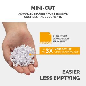 Шредер за унищожаване на документи Fellowes Automax 80M, Soho, Mini-Cut, P-4, 17 L, черен