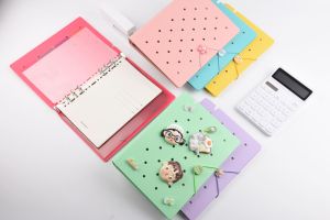 Sworld Тефтер ME, А5, с 6 ринга, ластик, бели листове, 40 листа, зелен